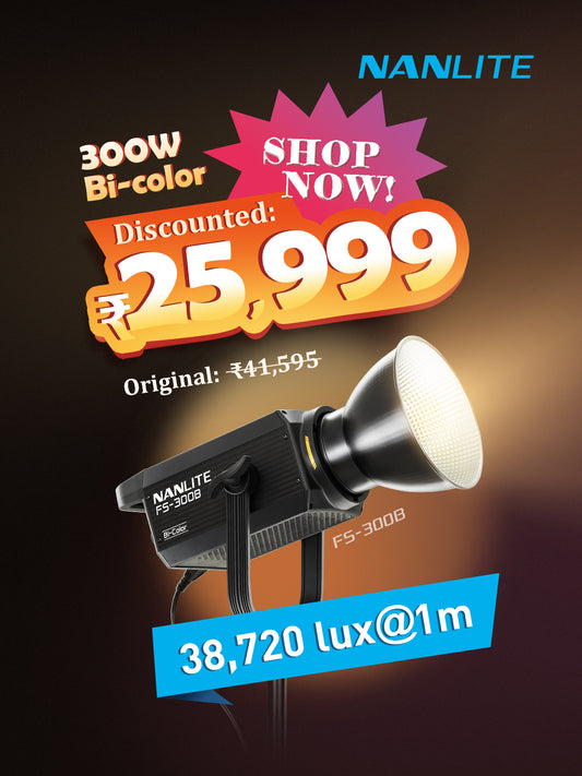 Nanlite FS-300B Bi-Color LED Monolight – High-Power Studio & Location Light