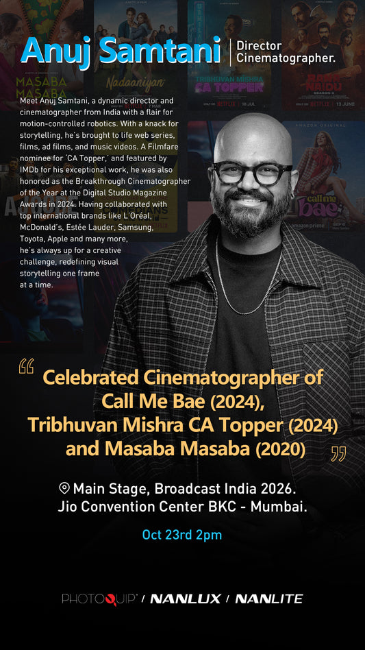 Master Class with DOP Anuj Samtani at Broadcast India