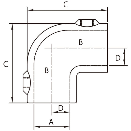 Alu. Pipe Clamp, Two Socketcross, For 1-1/4" Pipe (O.d. 42.20mm Tube)